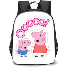 Peppa Pig School Backpack StudentPack - Peppa And George Sticker Art