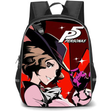 Persona 5 Haru Okumura Backpack StudentPack - Haru Okumura Holding Hat Comic Art