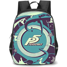 Persona 5 Backpack StudentPack - Persona 5 Pattern Dot Matrix Art