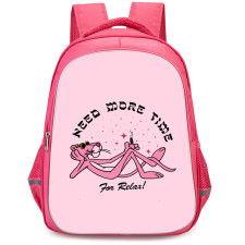 The Pink Panther Backpack StudentPack - The Pink Panther Need More Time For Relaxing Poster Pink Background