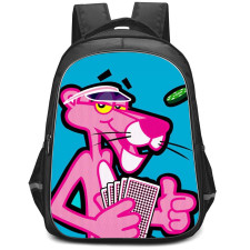 The Pink Panther Backpack StudentPack - The Pink Panther Poker Player Poster On Blue Background