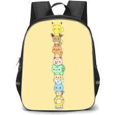 Pokemon Backpack StudentPack - Characters Chibi Peach Background