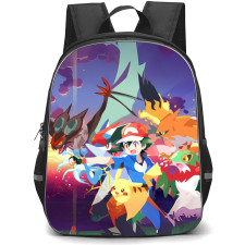 Pokemon Backpack StudentPack - Characters Fighting Comic Art