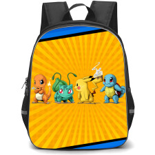 Pokemon Backpack StudentPack - Charmander Bulbasaur Pikachu And Squirtle Pout