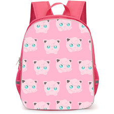 Pokemon Hufflepuff Backpack StudentPack - Hufflepuff Pattern Pink Background