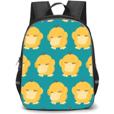 Pokemon Psyduck Backpack StudentPack - Psyduck Pattern Teal Background