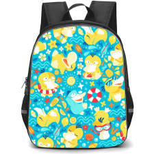 Pokemon Psyduck Backpack StudentPack - Psyduck Pattern Water Background