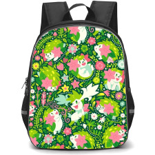 Pokemon Shaymin Backpack StudentPack - Shaymin Pattern Grass Background