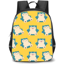 Pokemon Snorlax Backpack StudentPack - Snorlax Pattern Yellow Background