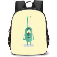 Plankton Backpack StudentPack - Plankton Minimalist Cartoon Art On Beige Background