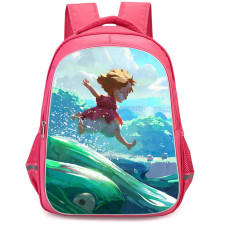 Ponyo Backpack StudentPack - Jumping Over The Water Poster