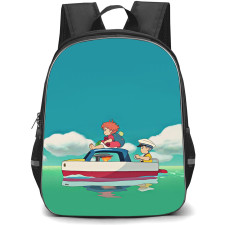 Ponyo Backpack StudentPack - Ponyo And Sosuke On Boat Poster