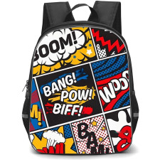 Pop Art Pattern Backpack StudentPack - Bang Pow Biff Comic Art