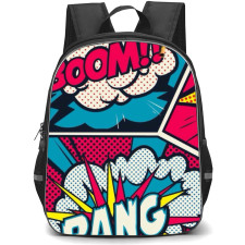 Pop Art Pattern Backpack StudentPack - Boom Bang Comic Art