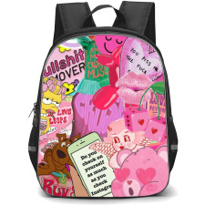 Pop Art Pattern Backpack StudentPack - Check on Yourself as Much Pink Collage