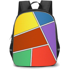 Pop Art Pattern Backpack StudentPack - Colorful Comic Strip Layout