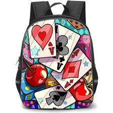 Pop Art Pattern Backpack StudentPack - Four Aces Dice and Cherries