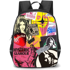 Pop Art Pattern Backpack StudentPack - Hysteric Glamour Pink Background