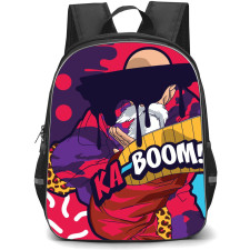 Pop Art Pattern Backpack StudentPack - Kaboom Old Man Kick Red Background