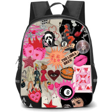Pop Art Pattern Backpack StudentPack - Lucky Eight Ball Dice and Cards