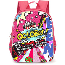 Pop Art Pattern Backpack StudentPack - October Softdrinks and Mms Background