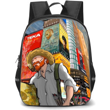 Pop Art Pattern Backpack StudentPack - Painter Artist in the City