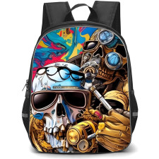 Pop Art Pattern Backpack StudentPack - Skulls Wearing Sunglasses
