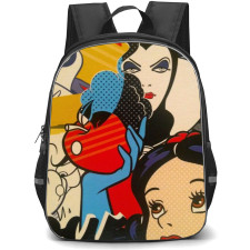 Pop Art Pattern Backpack StudentPack - Snow White Collage Comic Art