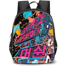 Pop Art Pattern Backpack StudentPack - Space Hardrock Japanses Font