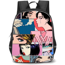 Pop Art Pattern Backpack StudentPack - Women Eyes Comic Art Collage