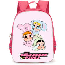 Pop Mart CryBaby Cry Baby Backpack StudentPack - Cry Baby Powerpuff Girls Pink Background