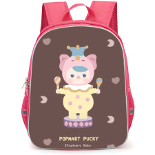 Pop Mart Pucky Backpack StudentPack - Pucky Elephant Baby Brown Background