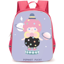 Pop Mart Pucky Backpack StudentPack - Pucky Happy Clown Purple Background
