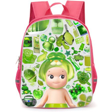 Sonny Angel Backpack StudentPack - Sonny Angels Lime Dog Portrait Leaf Background