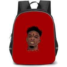 21 Savage Backpack StudentPack - 21 Savage Avatar Illustration Art On Red Background