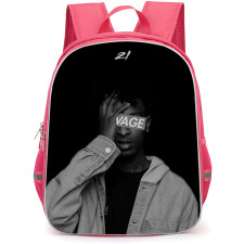 21 Savage Backpack StudentPack - 21 Savage Covering Face Grayscale Portrait