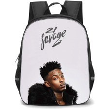 23 Savage Backpack StudentPack - 21 Savage Side Portrait On Gray Background