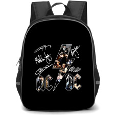ACDC Backpack StudentPack - ACDC Band Member Signature On Black Background