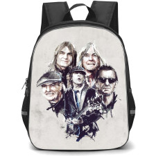 ACDC Backpack StudentPack - ACDC Group Illustration For Classic Rock Magazine Poster