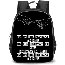 ACDC Backpack StudentPack - ACDC Lyrics I Am On The Highway To Hell Poster