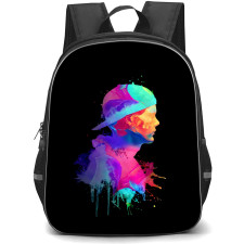 Avicii Backpack StudentPack - Avicii Side Portrait Water Color On Black Background