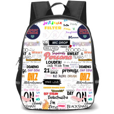 BTS Backpack StudentPack - BTS Army Lyrics On White Background Poster