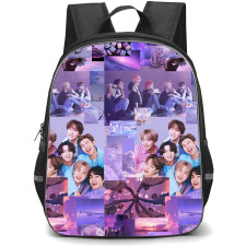 BTS Backpack StudentPack - BTS Purple Effect Collage Poster