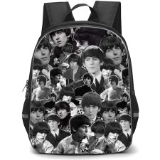 The Beatles George Harrison Backpack StudentPack - The Beatles George Harrison Grayscale Collage Poster