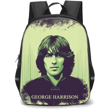 The Beatles George Harrison Backpack StudentPack - The Beatles George Harrison Vector Art Portrait