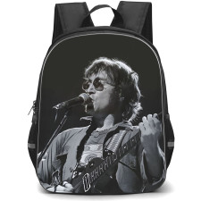 The Beatles John Lennon Backpack StudentPack - The Beatles John Lennon Performing Grayscale Poster