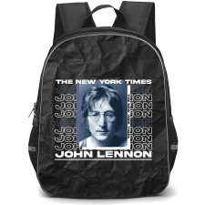 The Beatles John Lennon Backpack StudentPack - The Beatles John Lennon The New York Time Poster