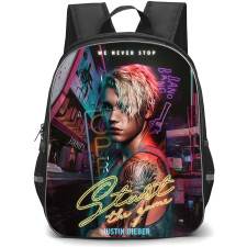 Justin Bieber Backpack StudentPack - Justin Bieber Side Portrait Start The Game Poster