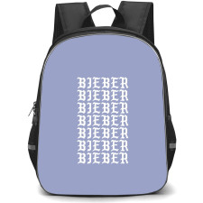 Justin Bieber Backpack StudentPack - Justin Bieber Word Art On Purple Background