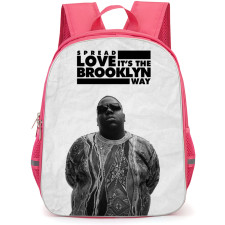 Biggie Smalls Backpack StudentPack - Biggie Smalls Spread Love Its The Brooklyn Way Grayscale Poster